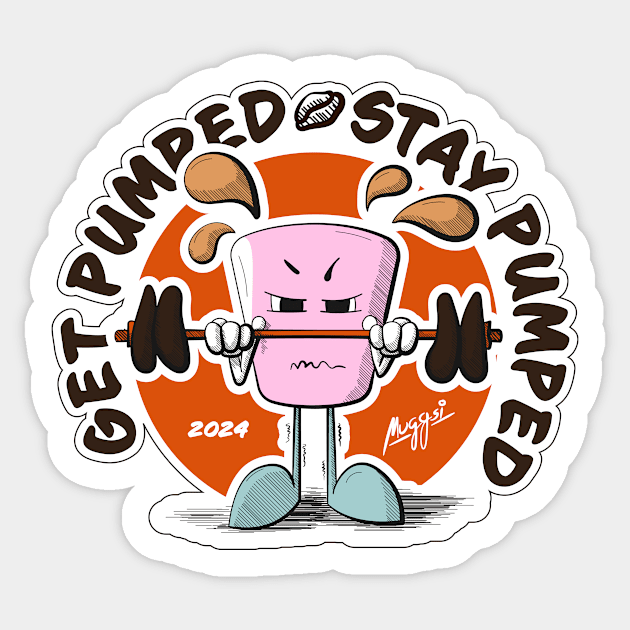 Heavy Lifter Muggsi | Tagline Edition Sticker by lvrdesign